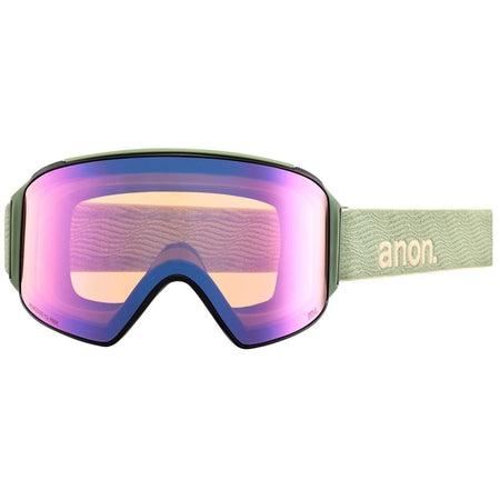 Anon M4 Cylindrical Goggles & MFI Face Mask & Spare Lens Hedge / Perceive Variable Green Lens - Elevation107