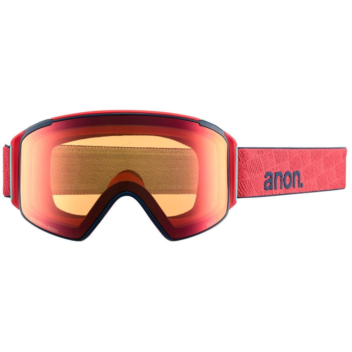 Anon M4S Cylindrical Goggles & MFI Face Mask & Spare Lens Coral / Perceive Sun Bronze Lens - Elevation107