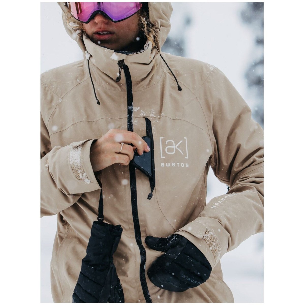 Burton [ak] Embark GORE - TEX Jacket Womens 2025 Summit Taupe - Elevation107