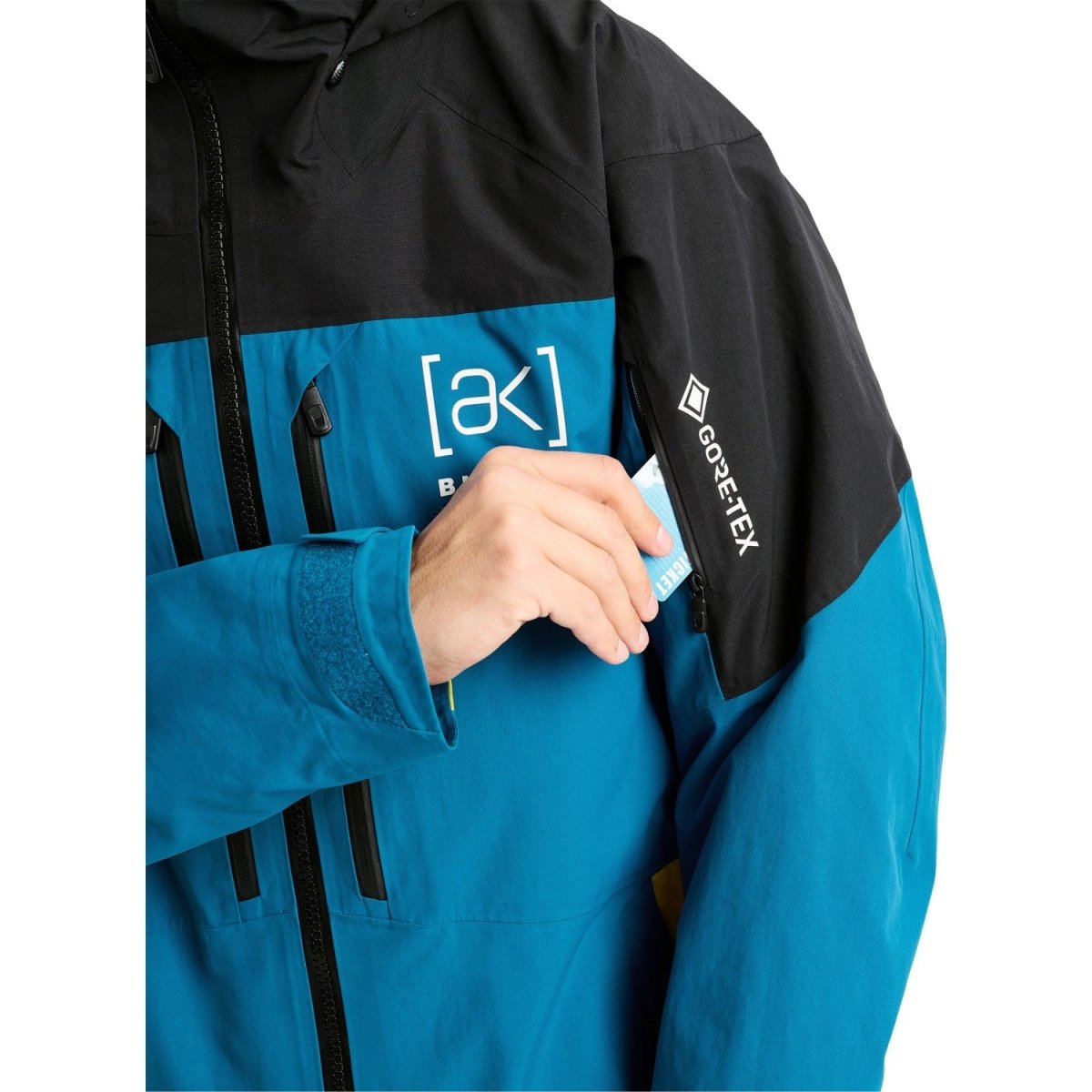 Burton [ak] Swash GORE - TEX Jacket Mens 2026 Black / Blue Teal / Atomic Yellow - Elevation107