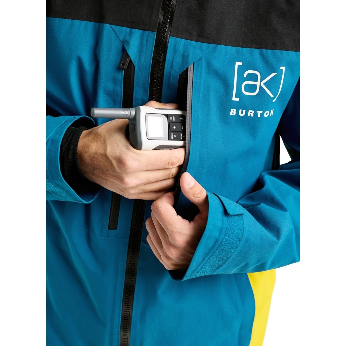 Burton [ak] Swash GORE - TEX Jacket Mens 2026 Black / Blue Teal / Atomic Yellow - Elevation107