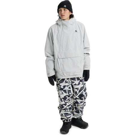 Burton Men's Reserve 2L Relaxed Anorak Jacket 2026 Grey Cloud - Elevation107