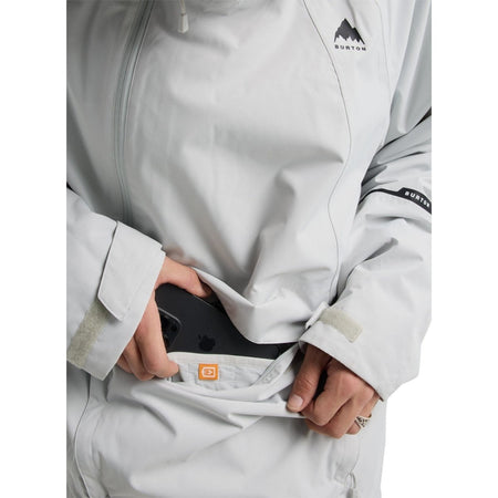 Burton Men's Reserve 2L Relaxed Anorak Jacket 2026 Grey Cloud - Elevation107