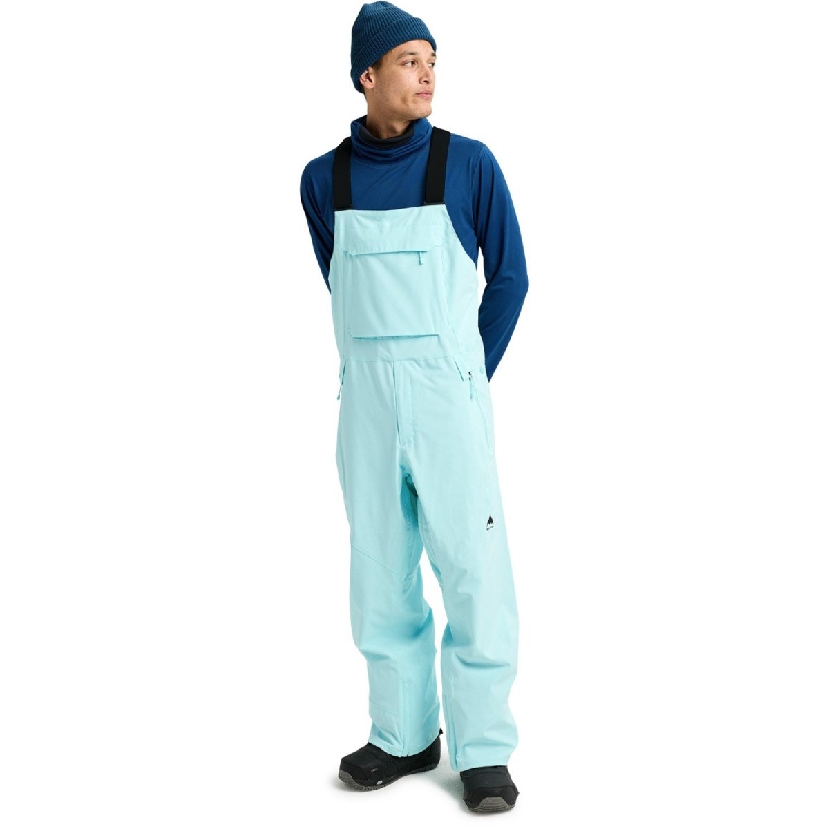 Burton Men's Reserve 2L Stretch Bib Pants 2026 Light Teal - Elevation107