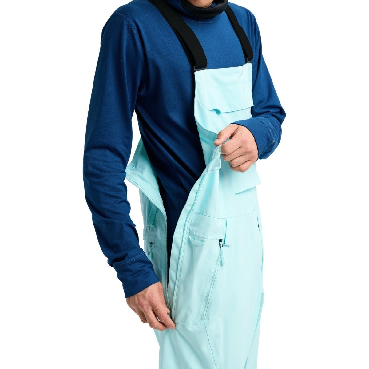Burton Men's Reserve 2L Stretch Bib Pants 2026 Light Teal - Elevation107