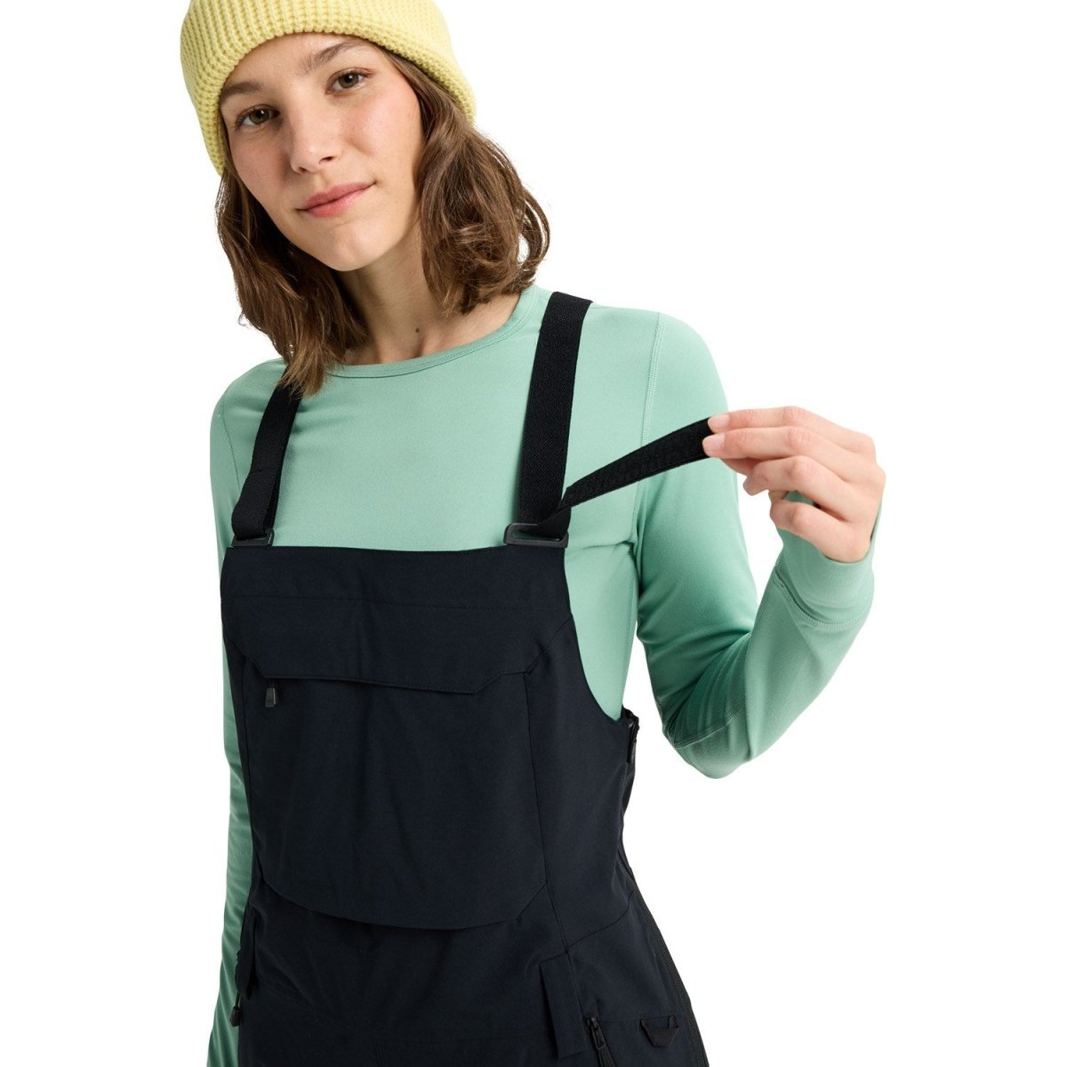 Burton Women's Reserve 2L Stretch Slim Bib Pants 2026 Black - Short Length - Elevation107