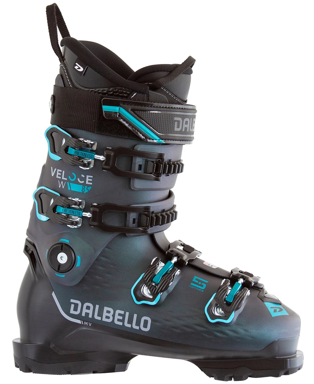 Dalbello Veloce 85 GW Ski Boots Womens Black / Opal Green - Elevation107
