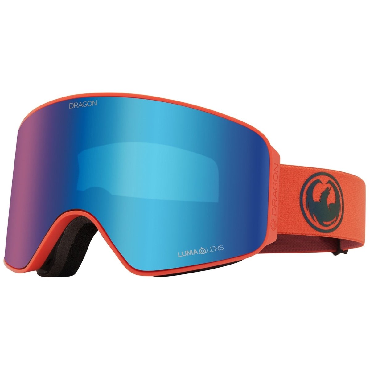 Dragon NFX MAG OTG Snow Goggles Low Bridge Flame / Lumalens Blue Ion + Lumalens Light Rose - Elevation107
