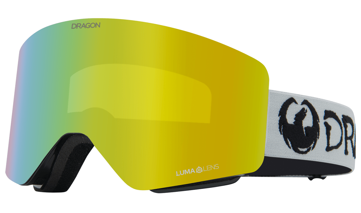 Dragon R1 OTG Snow Goggles Classic Grey / Lumalens Gold Ion + Lumalens Amber - Elevation107