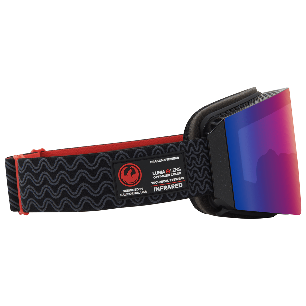 Dragon RVX MAG OTG Snow Goggles Obsidian / Lumalens Solace Infrared + Lumalens Violet - Elevation107