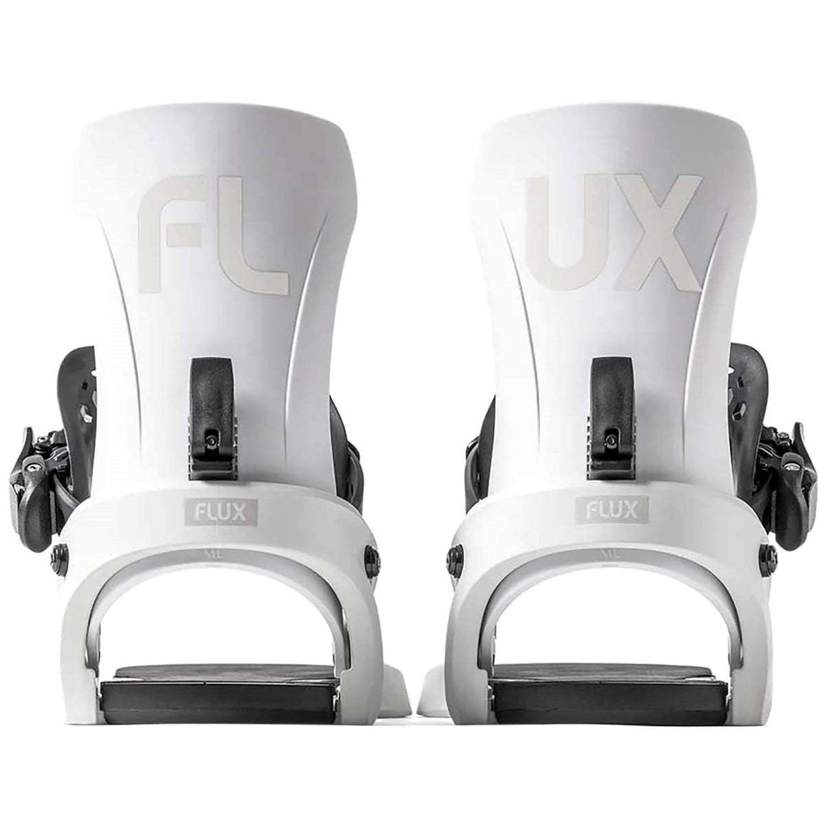Flux EM Snowboard Bindings Mens 2025 White - Elevation107
