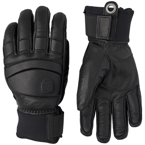 Hestra Leather Fall Line 5 Finger Glove Black / Black