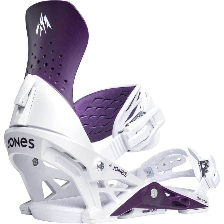 Jones Aurora Snowboard Bindings Womens 2026 Deep Purple White - Elevation107