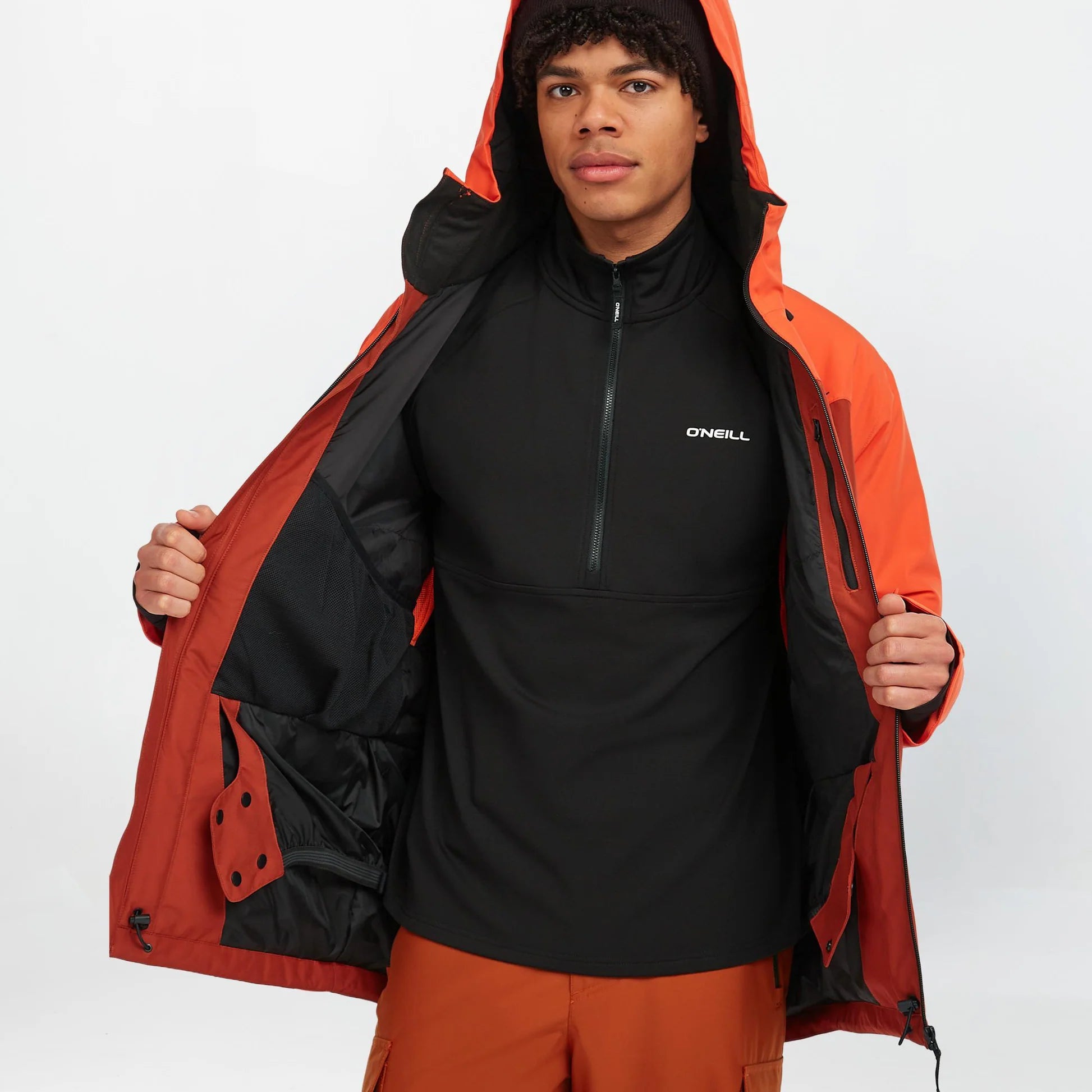 O'Neill Cruz Duo Snow Jacket Mens 2026 Flame Colour Block - Elevation107
