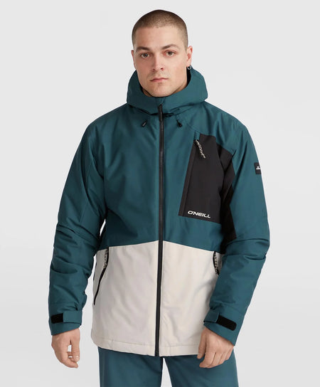 ONeill Hammer Block Snow Jacket Mens 2025 Alma Steel - Elevation107