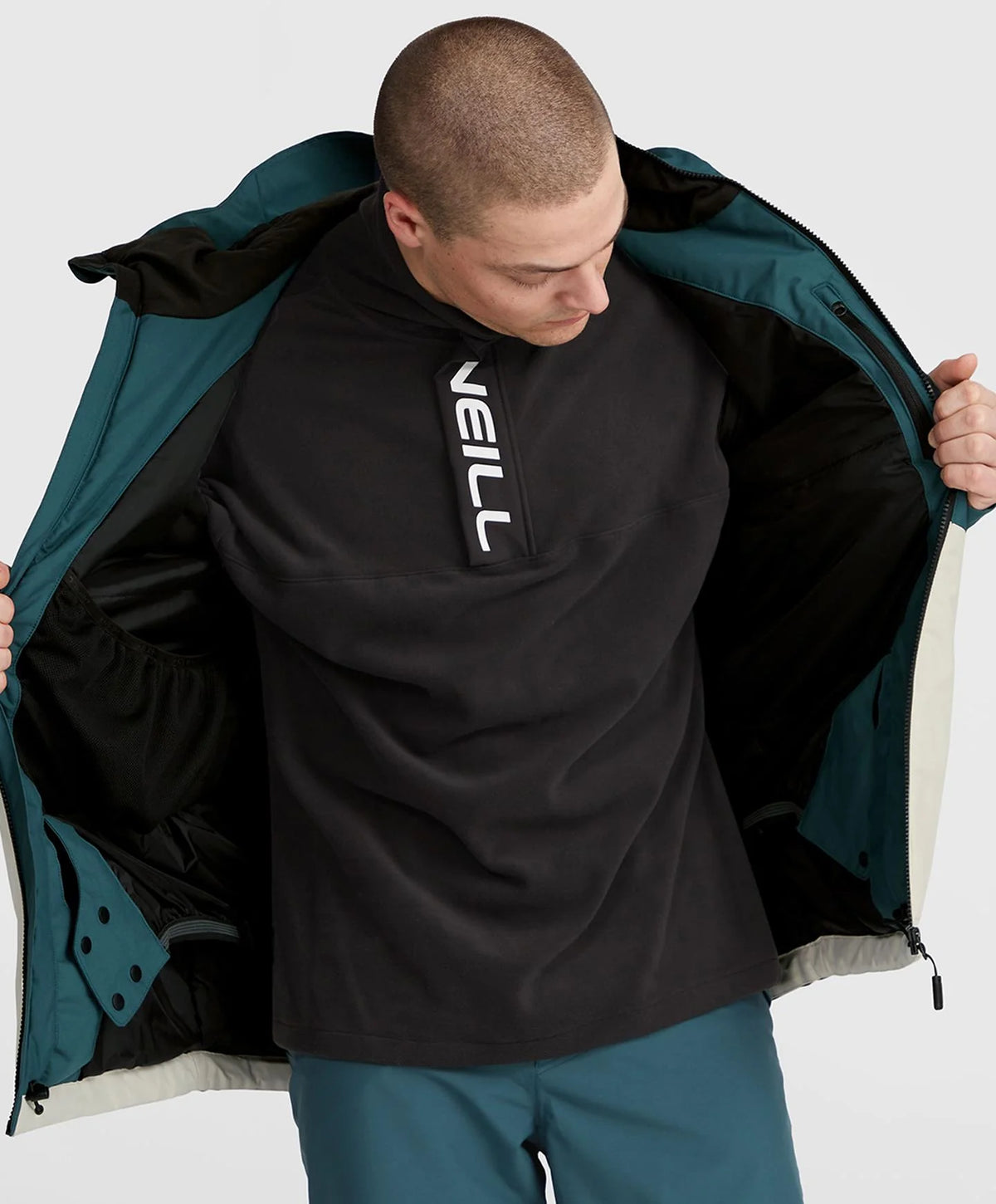 ONeill Hammer Block Snow Jacket Mens 2025 Alma Steel - Elevation107