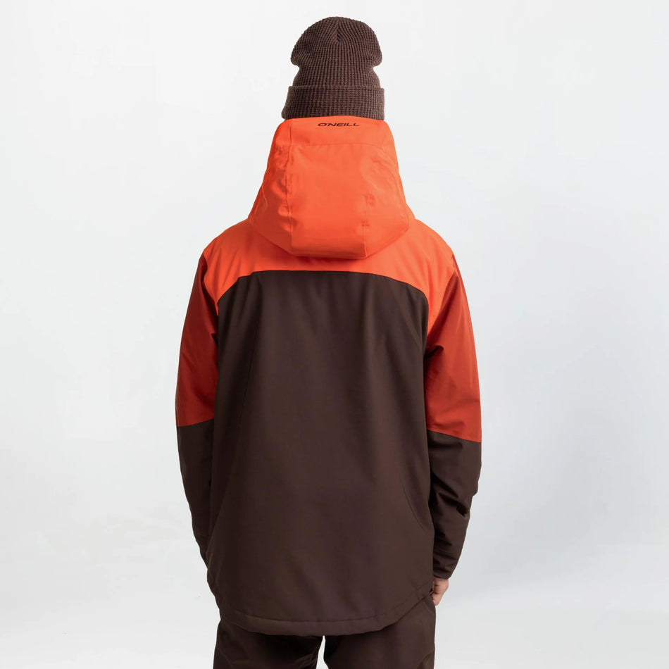 O'Neill Peak Fire Snow Jacket Mens 2026 Flame Colour Block - Elevation107