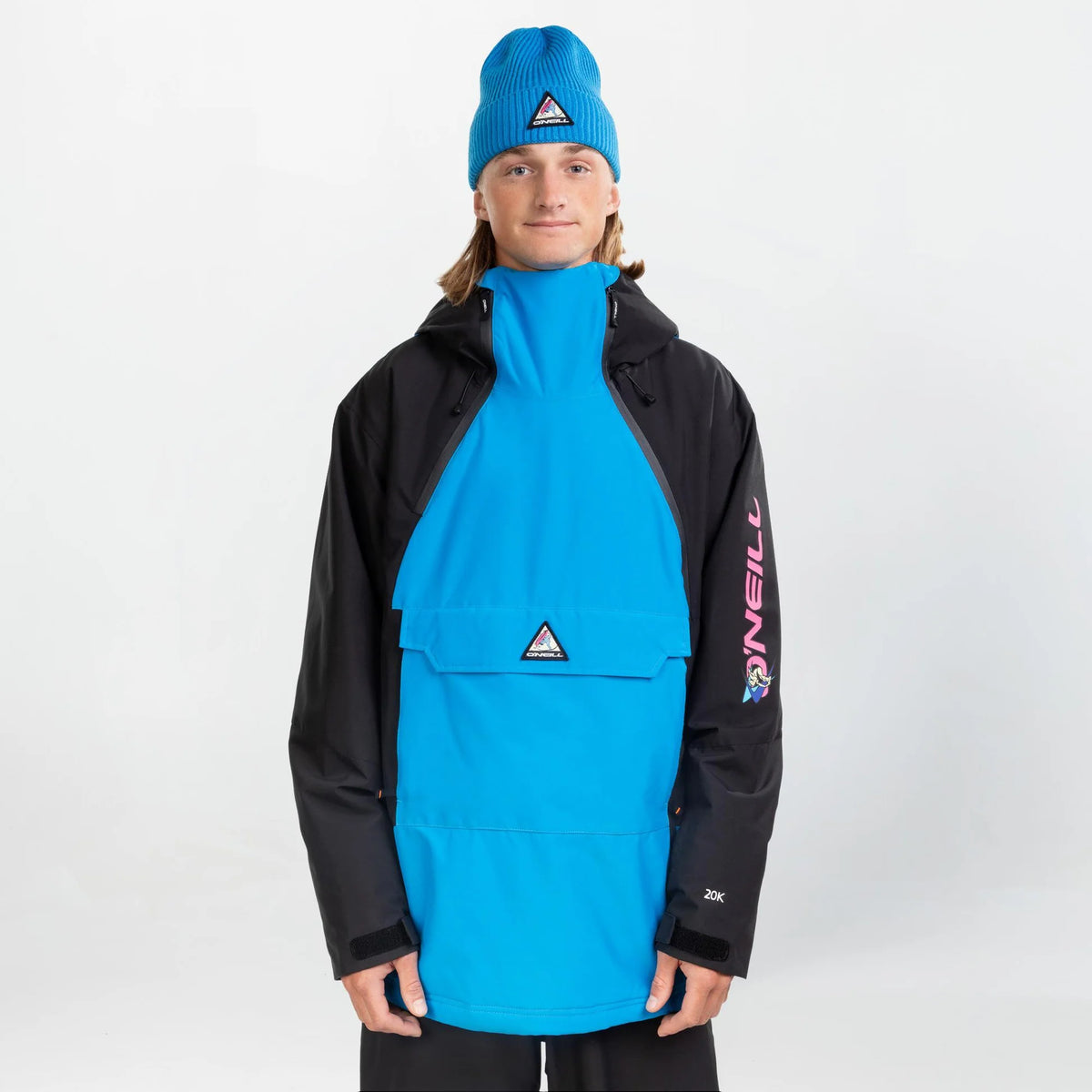 O'Neill Play Asymmetric Snow Jacket Mens 2026 Ocean Melody Colour Block - Elevation107