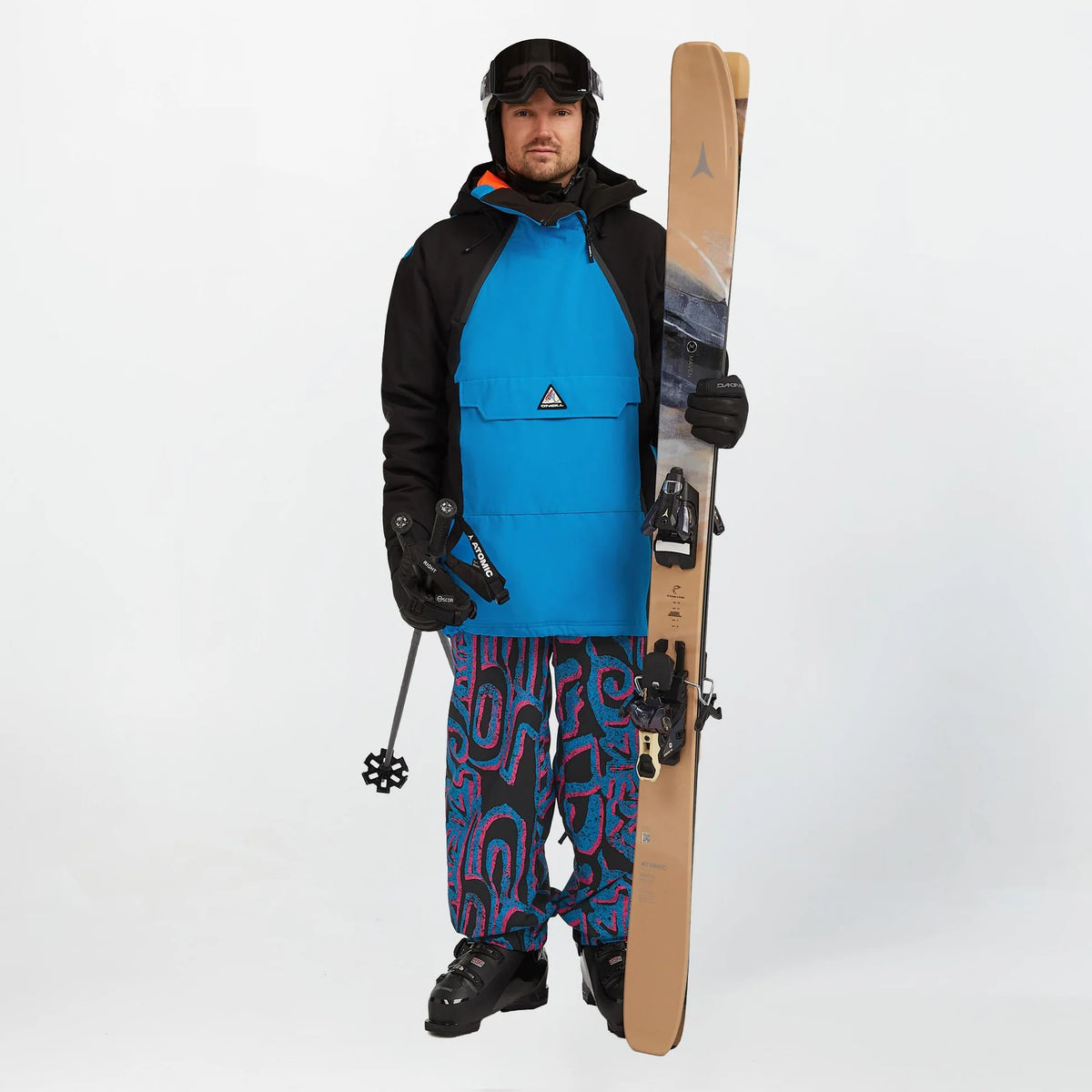 O'Neill Play Asymmetric Snow Jacket Mens 2026 Ocean Melody Colour Block - Elevation107