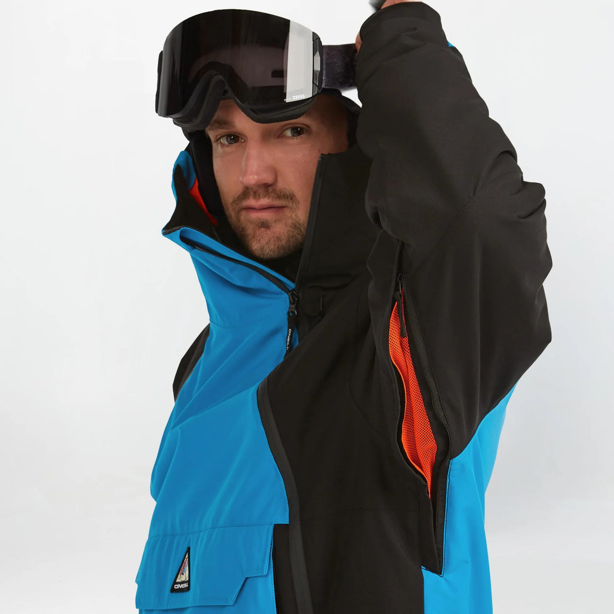 O'Neill Play Asymmetric Snow Jacket Mens 2026 Ocean Melody Colour Block - Elevation107