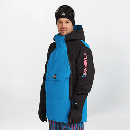 O'Neill Play Asymmetric Snow Jacket Mens 2026 Ocean Melody Colour Block - Elevation107