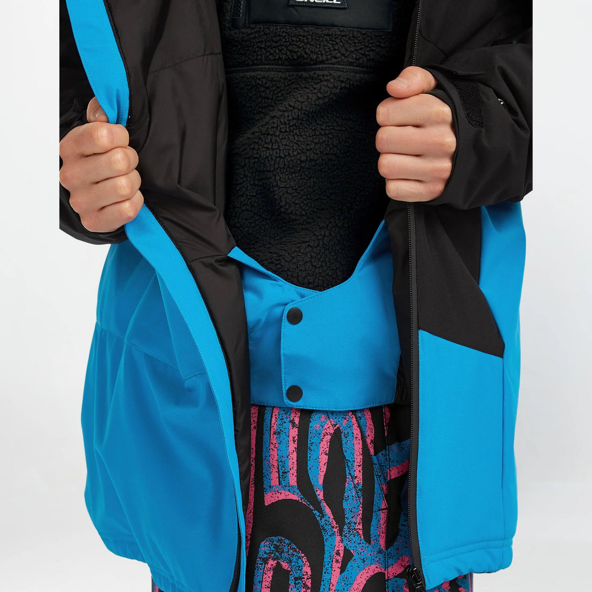 O'Neill Play Asymmetric Snow Jacket Mens 2026 Ocean Melody Colour Block - Elevation107