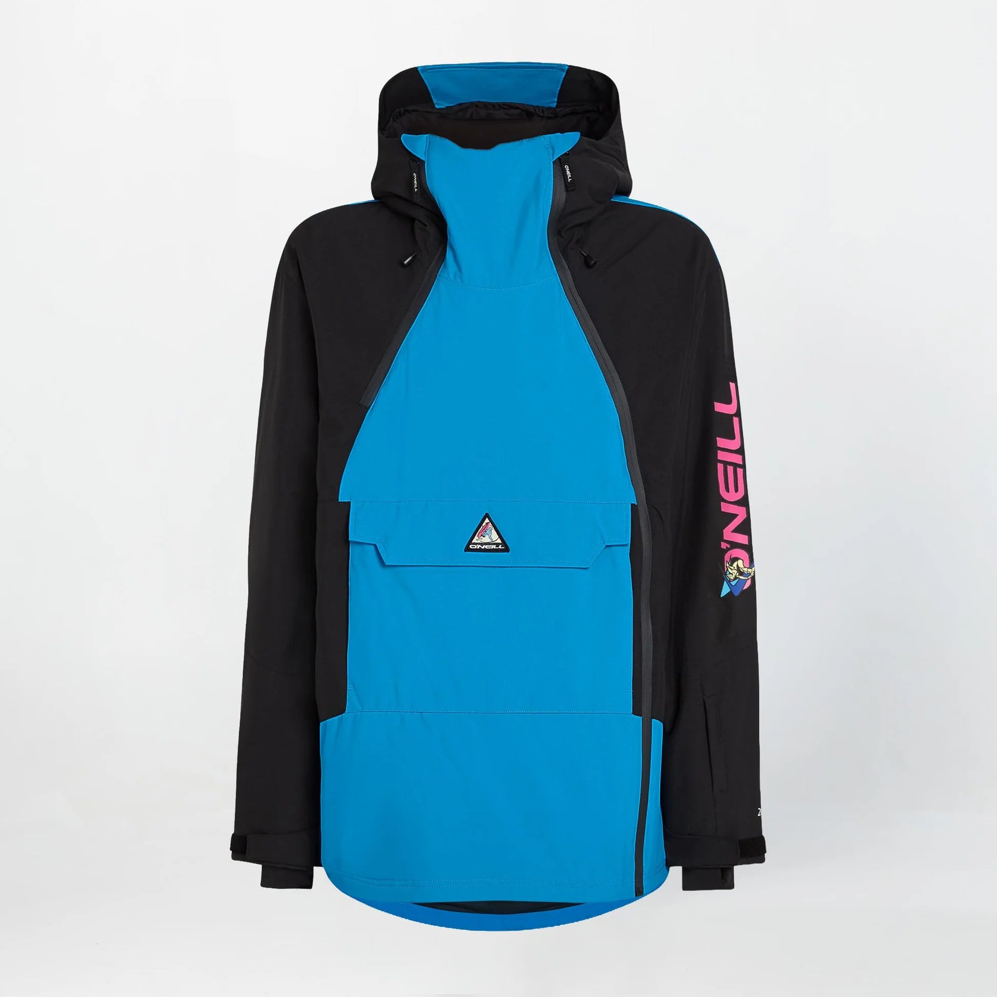 O'Neill Play Asymmetric Snow Jacket Mens 2026 Ocean Melody Colour Block - Elevation107