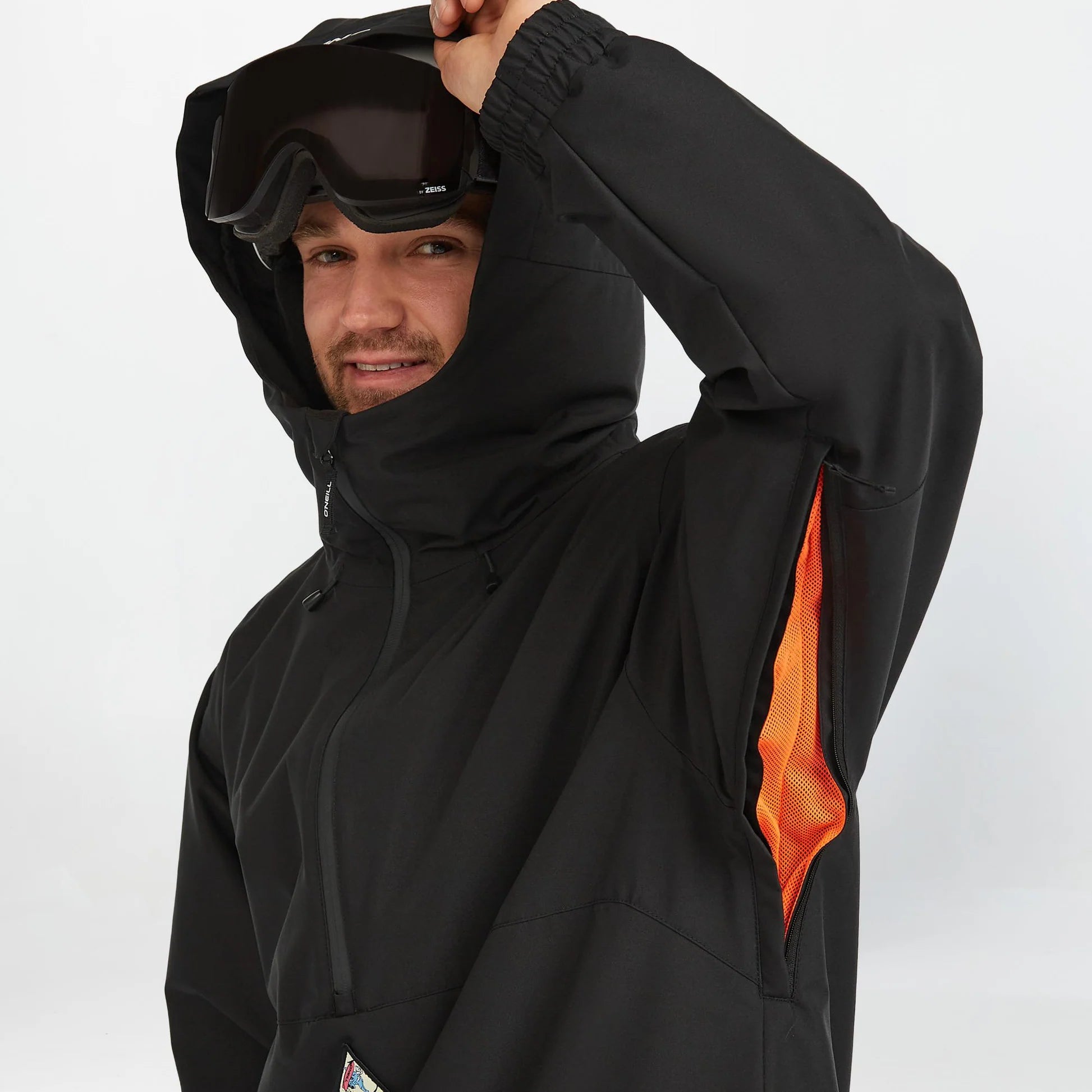O'Neill Play Park Snow Anorak Jacket Mens 2026 Black Out - Elevation107