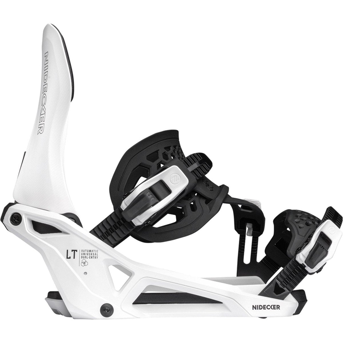 Nidecker LT Supermatic Snowboard Bindings 2026 White - Elevation107