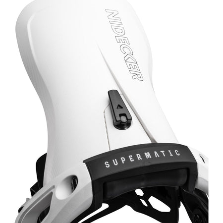 Nidecker LT Supermatic Snowboard Bindings 2026 White - Elevation107