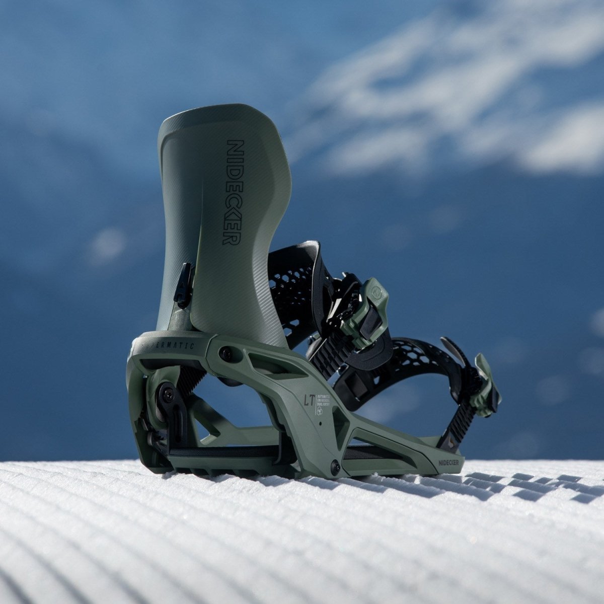 Nidecker LT Supermatic Snowboard Bindings 2026 Olive - Elevation107