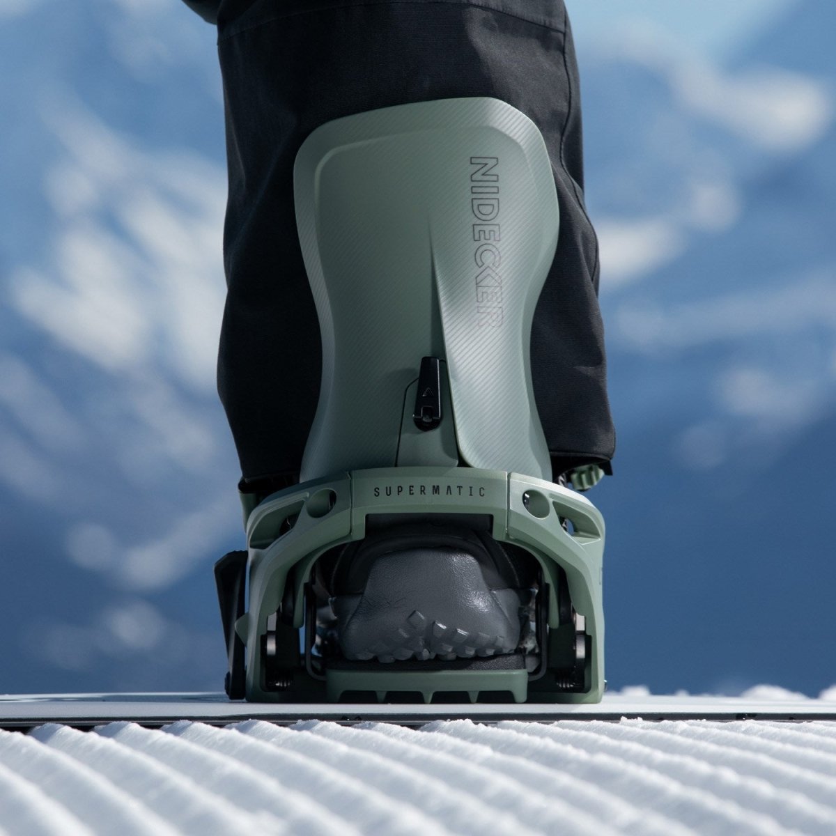 Nidecker LT Supermatic Snowboard Bindings 2026 Olive - Elevation107