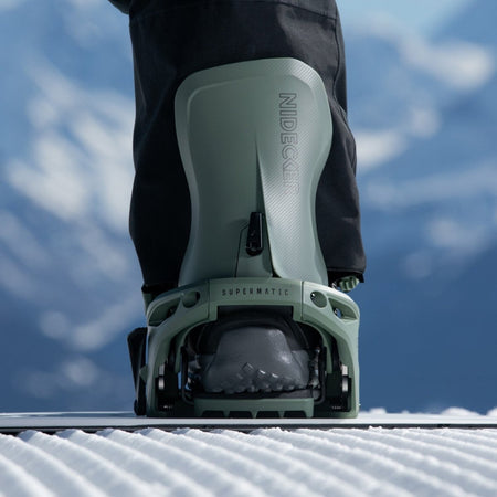 Nidecker LT Supermatic Snowboard Bindings 2026 Olive - Elevation107