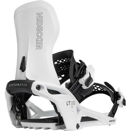 Nidecker LT Supermatic Snowboard Bindings 2026 White - Elevation107