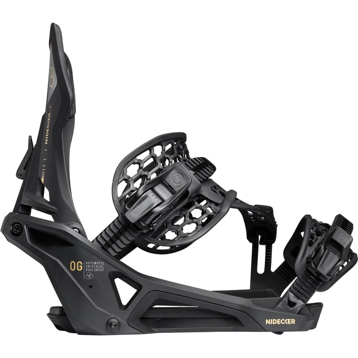 Nidecker OG Supermatic Snowboard Bindings 2026 Black - Elevation107