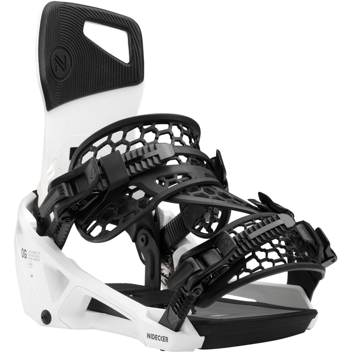 Nidecker OG Supermatic Snowboard Bindings 2026 White - Elevation107