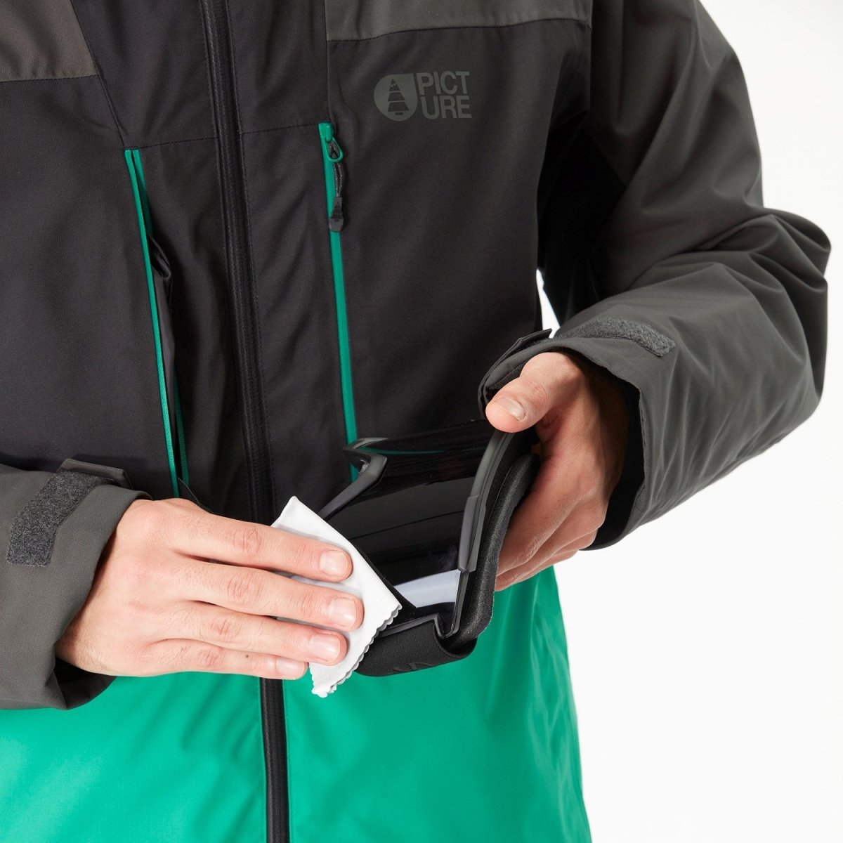 Picture Organic Object Jacket Mens Spectra Green / Black - Elevation107
