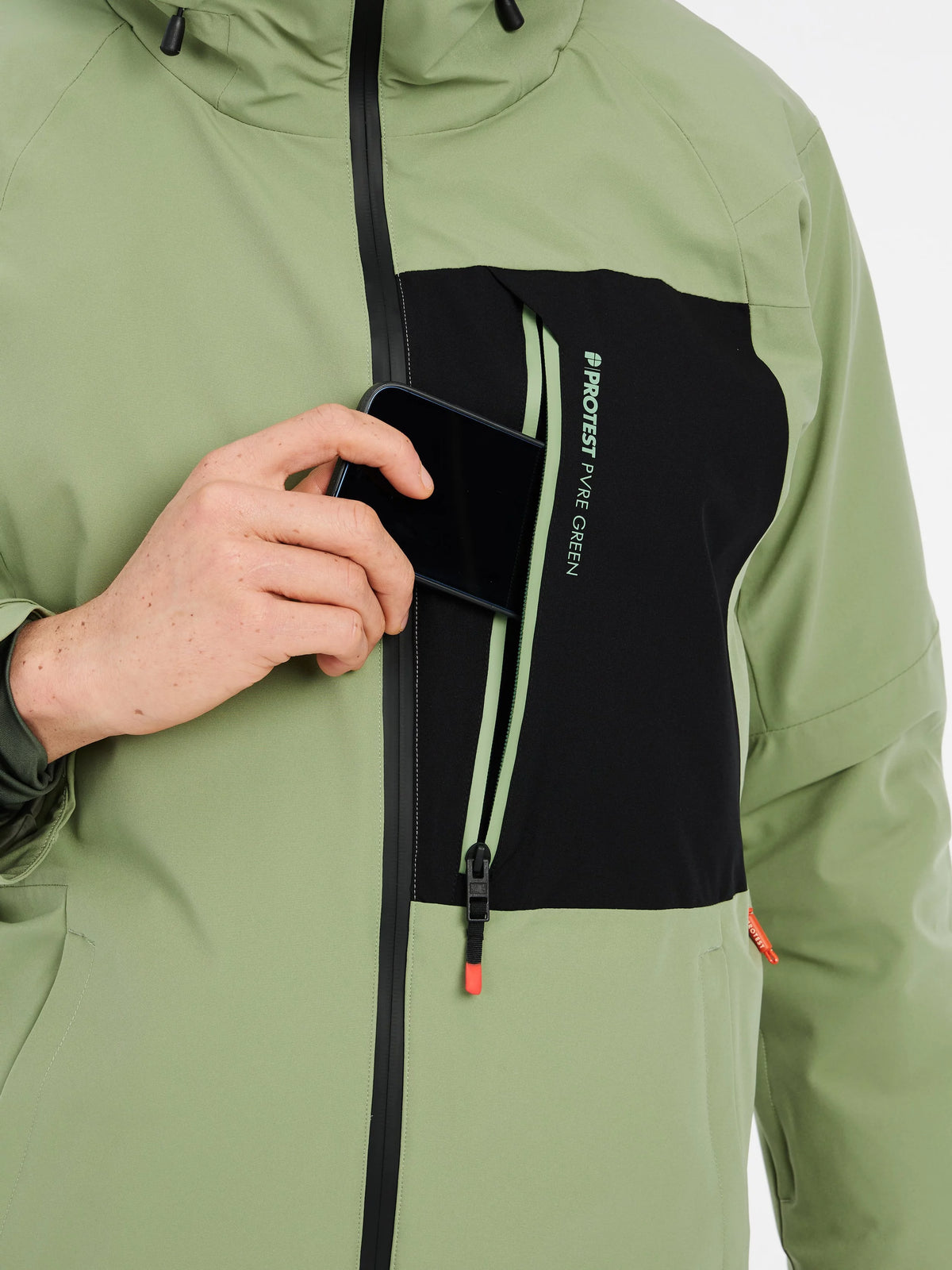 Protest Found Jacket Mens 2025 Marl Green - Elevation107