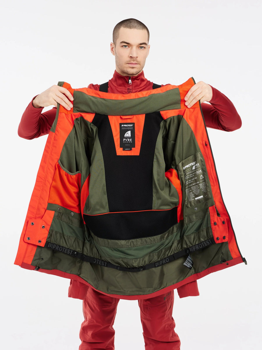 Protest Bakie Jacket Mens 2025 Burnt Orange - Elevation107