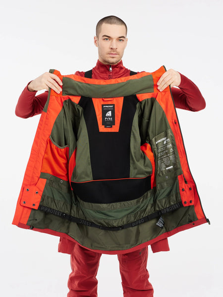Protest Bakie Jacket Mens 2025 Burnt Orange - Elevation107