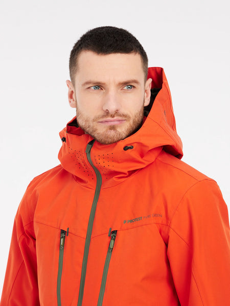 Protest Timothy Jacket Mens 2025 Burnt Orange - Elevation107