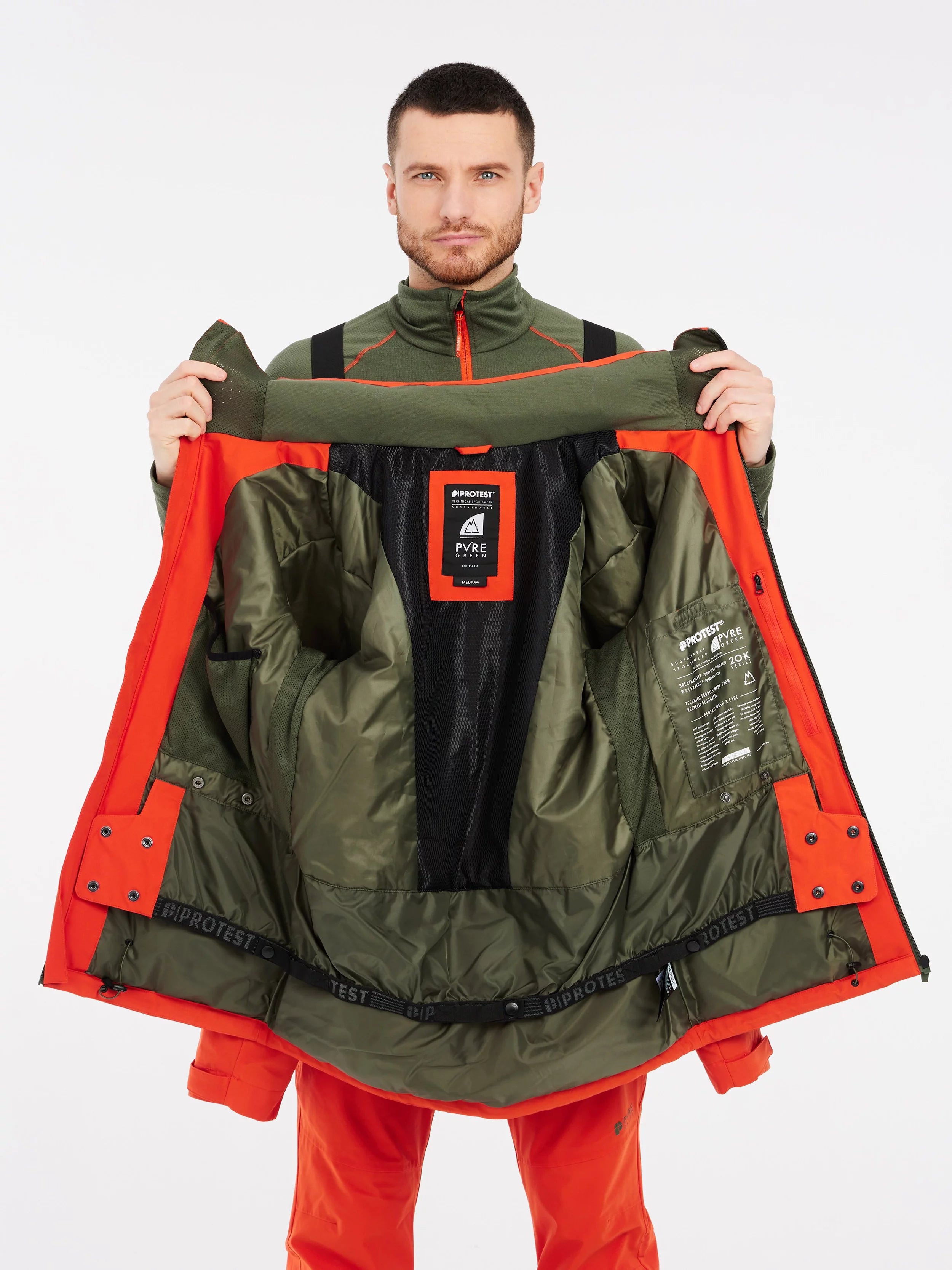 Protest Timothy Jacket Mens 2025 Burnt Orange - Elevation107