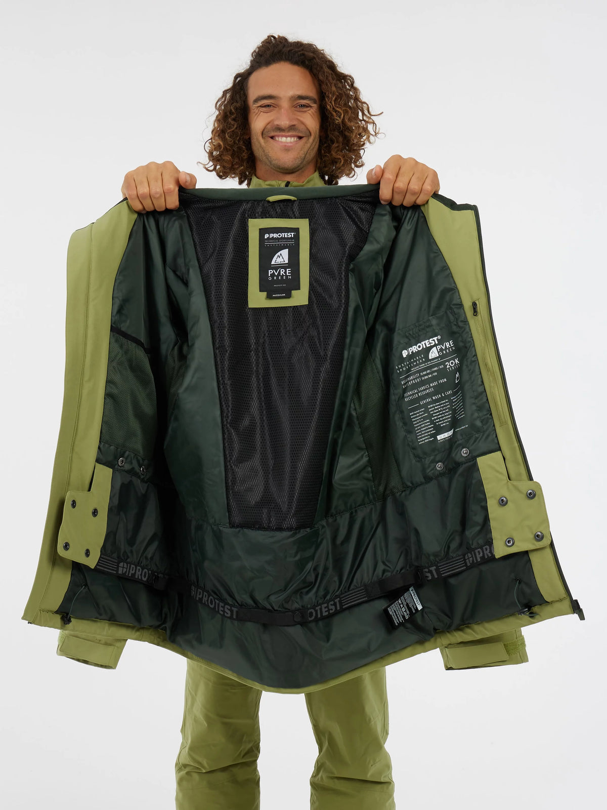 Protest Timothy Jacket Mens 2026 Herbal Green - Elevation107