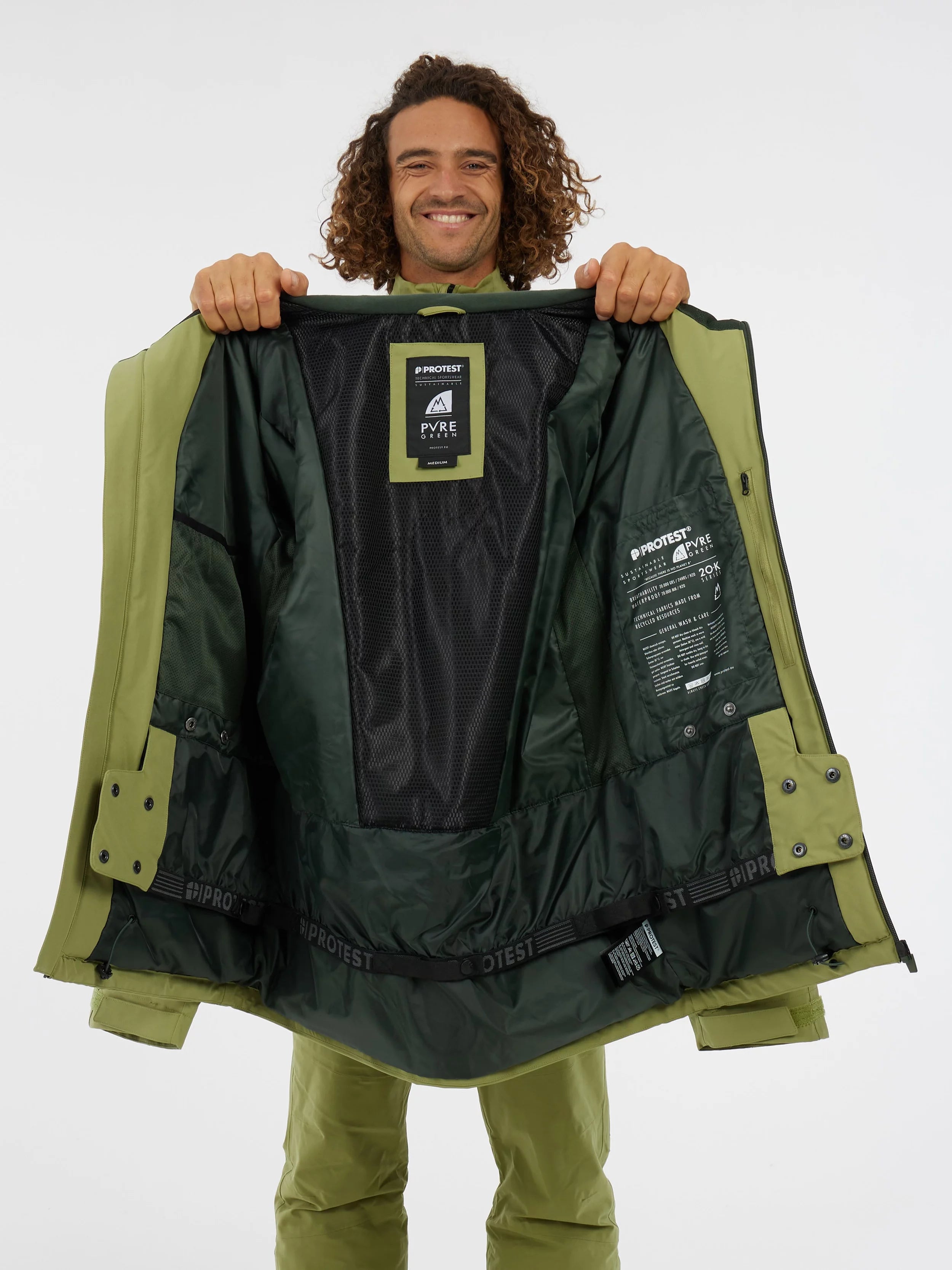 Protest Timothy Jacket Mens 2026 Herbal Green - Elevation107