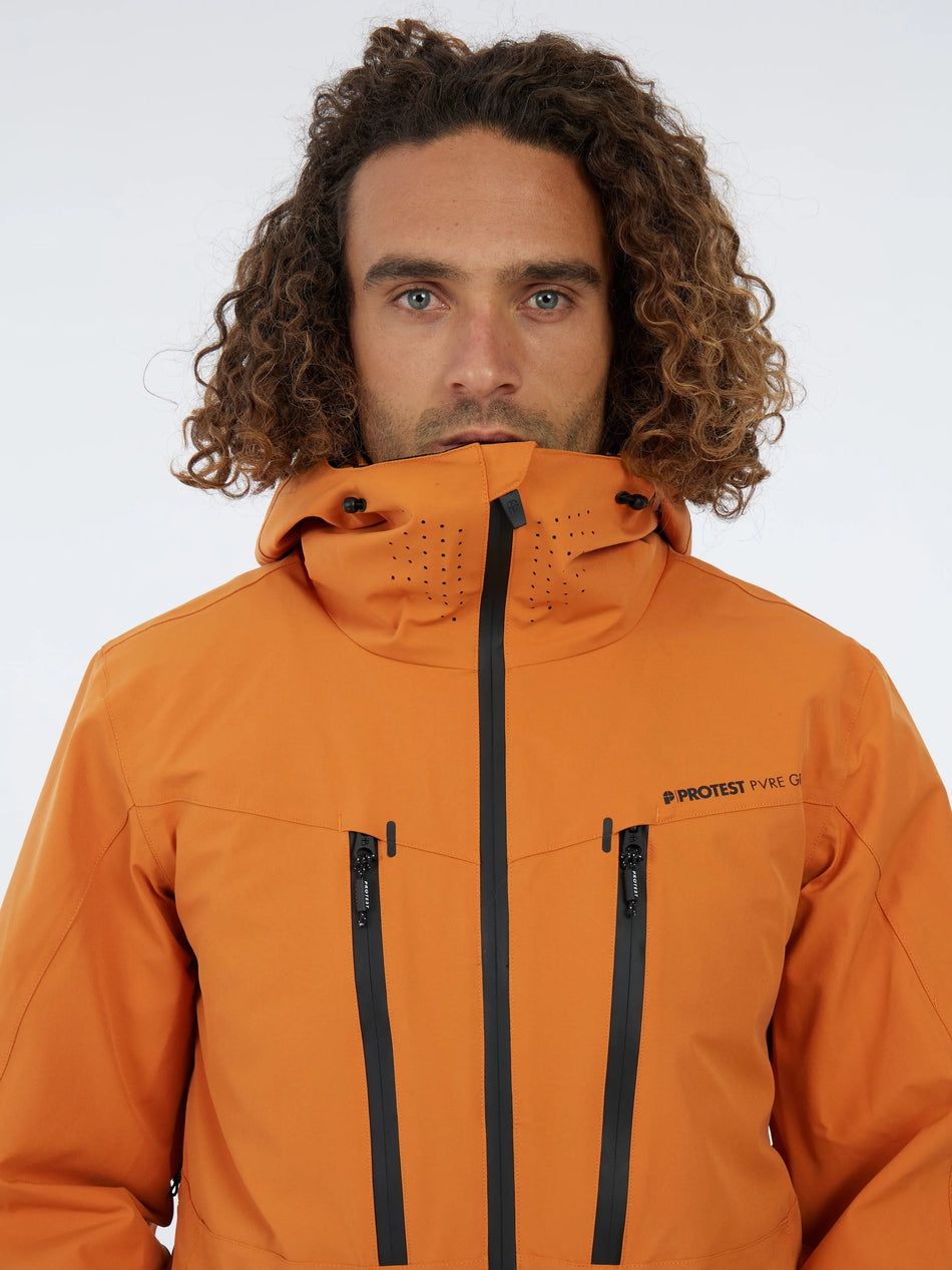 Protest Timothy Jacket Mens 2026 Caramel Yellow - Elevation107