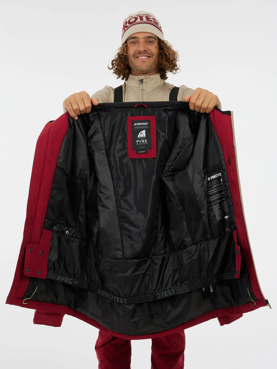 Protest Timothy Jacket Mens 2026 Velvet Red - Elevation107