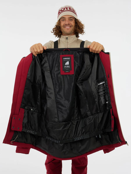 Protest Timothy Jacket Mens 2026 Velvet Red - Elevation107