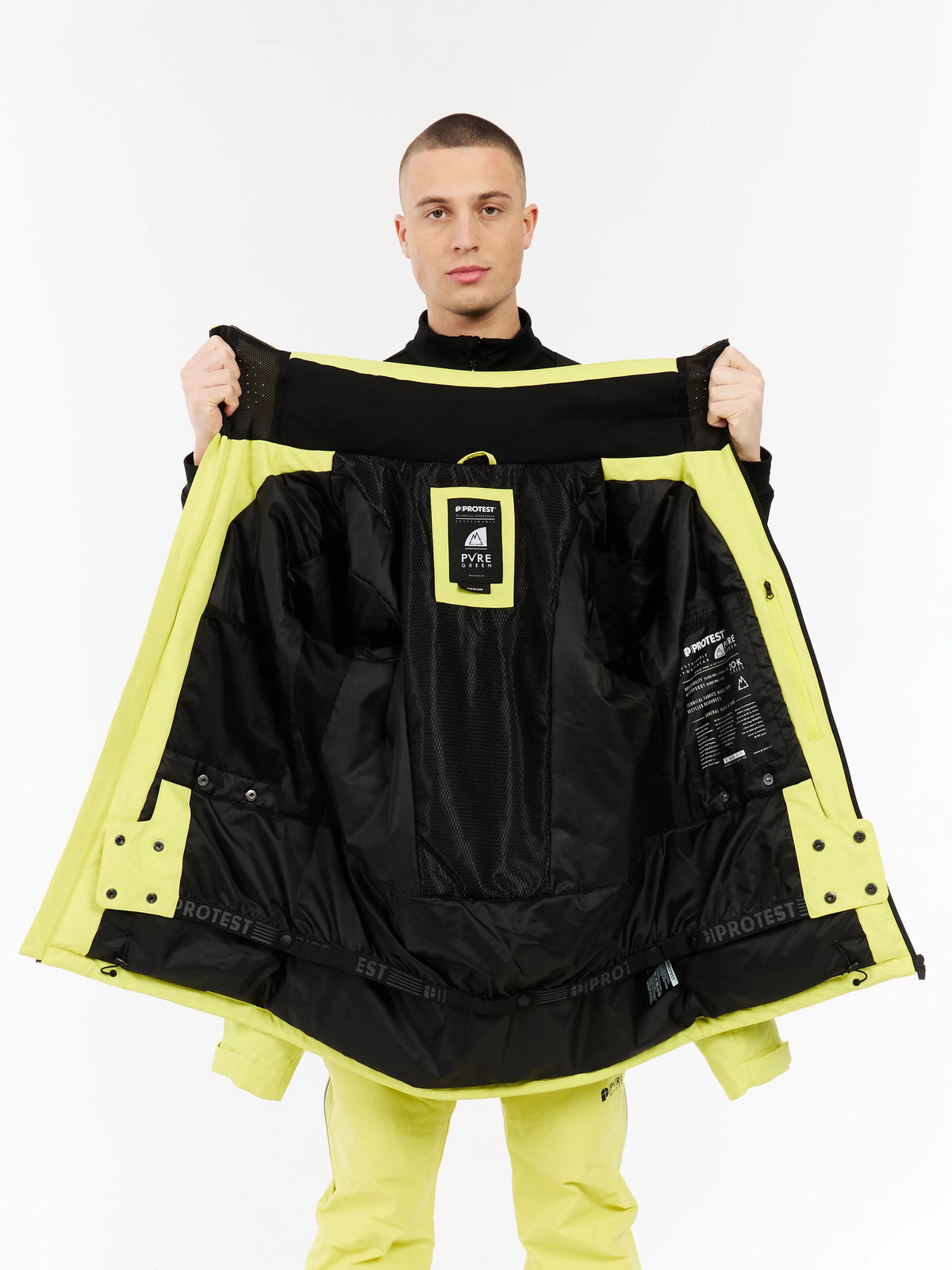 Protest Timothy Jacket Mens 2026 Lime Splash - Elevation107