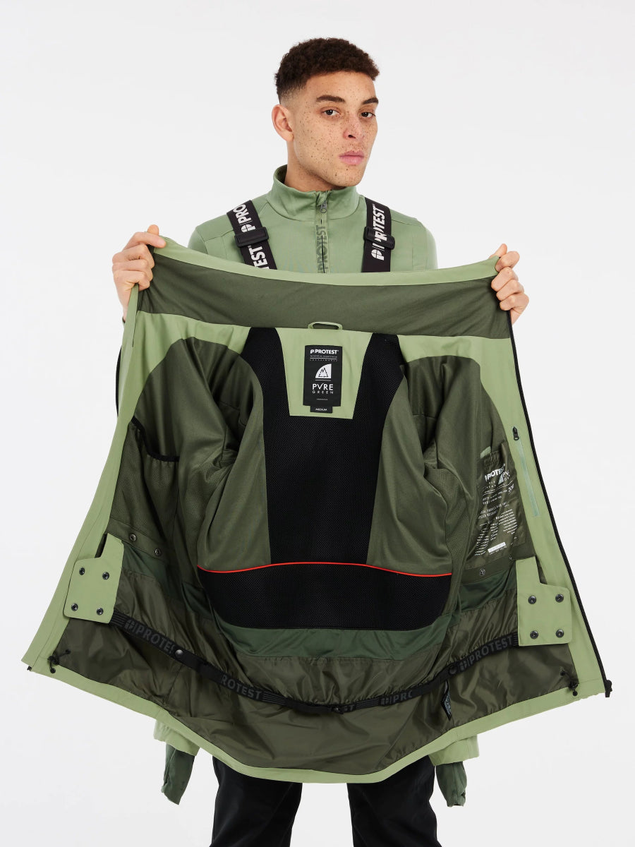 Protest Found Jacket Mens 2025 Marl Green - Elevation107