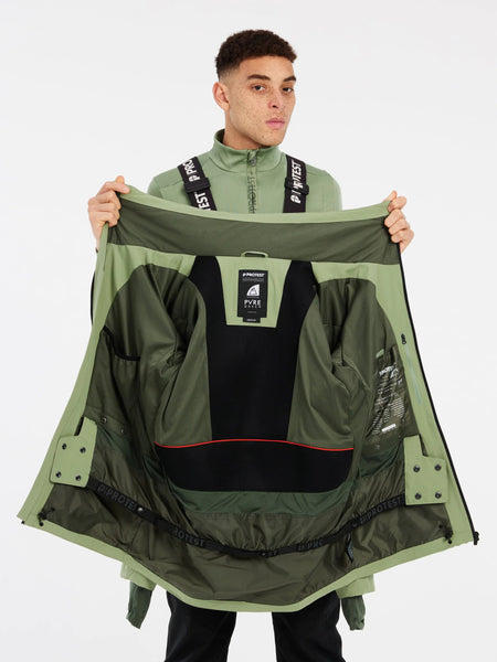 Protest Found Jacket Mens 2025 Marl Green - Elevation107